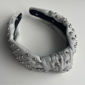 Lele Sadoughi Silver Crystal Studded Headband